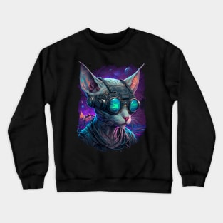 Psychedelic Sphynx Cat 3 Crewneck Sweatshirt